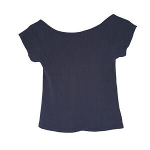 Aerie Ribbed Low Back Tee Juniors Size M Gray Gypsy Hippie Bohemian